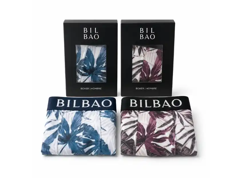BOXER CORTO ALG. LYCRA TROPICAL C/ELASTICO PERSONALIZADO BILBAO TALLE XXL